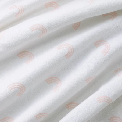 Flannel Fitted Crib Sheet - Rainbow - Cloud Island™ 2 Flannel Fitted Crib Sheet - Rainbow - Cloud Island™ - Image 2