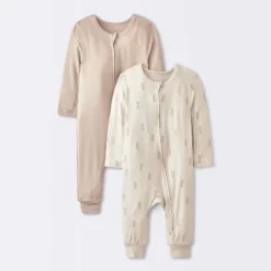 Baby 2pk Leaf So Very Soft Modal Blend Romper - Cloud Island™ Cream -Little Kingdom Nursery GUEST a08f6fd2 2556 498a a9b1 3c3c70f9ca4a