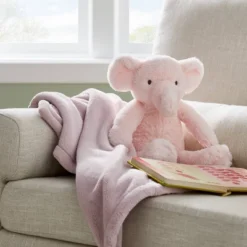 Plush Blanket With Soft Toy - Cloud Island™ Pink Elephant