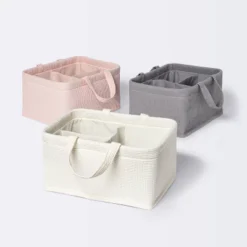 Waffle Weave Rectangular Diaper Caddy With Handles - Cloud Island™ -Little Kingdom Nursery GUEST a4234a2c d241 4e72 9c60 92ba4cb9df3b