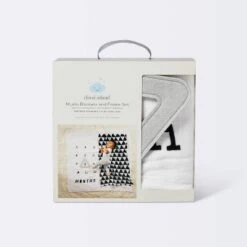 Muslin Blankets With Felt Frame Triangle - Cloud Island™ White/Black -Little Kingdom Nursery GUEST a698c80c 138e 4663 a0e2 5773a1fd7342