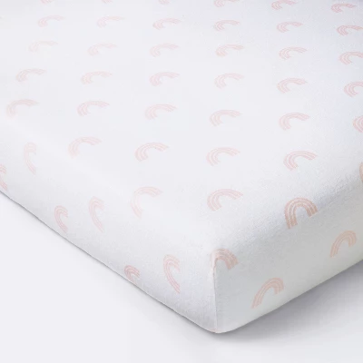 Flannel Fitted Crib Sheet - Rainbow - Cloud Island™ 4 Flannel Fitted Crib Sheet - Rainbow - Cloud Island™ - Image 4