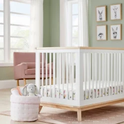 Polyester Rayon Jersey Fitted Crib Sheet - Cloud Island™ Citrus