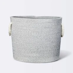 Coiled Rope Storage Bin Large Chevron - Cloud Island™ Gray -Little Kingdom Nursery GUEST b3633f89 62a2 410e 803d aba377ae89ad