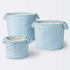 Quilted Fabric Large Round Storage Basket - Blue - Cloud Island™ 5 Quilted Fabric Large Round Storage Basket - Blue - Cloud Island™ -Little Kingdom Nursery GUEST b5ea39f4 c0fb 41bd b243 b44948b1ddaf 2