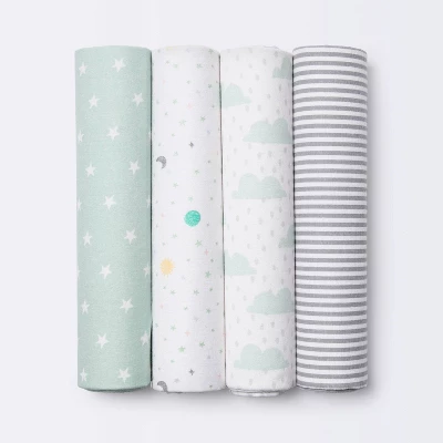Flannel Baby Blankets Space - Cloud Island™ 4pk 3 Flannel Baby Blankets Space - Cloud Island™ 4pk - Image 3