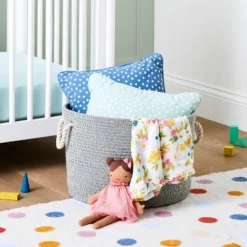 Large Round Coiled Rope Basket - Cloud Island™