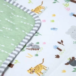 Jersey Knit Reversible Baby Blanket Jungle Animals - Cloud Island™ Gray/Green -Little Kingdom Nursery GUEST bd249f9c fccc 4c00 a35b 839d31e21f7d