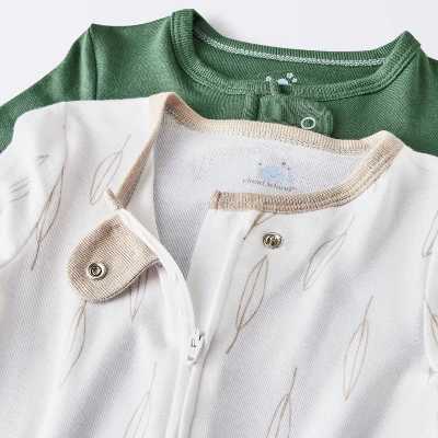 Baby Boys' 2pk So Very Soft Modal Blend Sleep N' Play - Cloud Island™ Green 2 Baby Boys' 2pk So Very Soft Modal Blend Sleep N' Play - Cloud Island™ Green - Image 2
