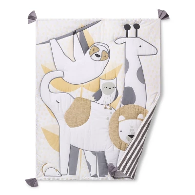 Crib Bedding Set Animals 4pc - Cloud Island™ White/Beige 1 Crib Bedding Set Animals 4pc - Cloud Island™ White/Beige