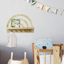 Rainbow Wooden Shelf Natural Wood - Cloud Island™ 7 Rainbow Wooden Shelf Natural Wood - Cloud Island™ -Little Kingdom Nursery GUEST ce5fda32 94f1 45e6 8905 d07e7f86a7a3