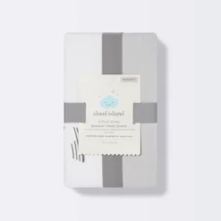 Jersey Bassinet Sheet 2pk - Cloud Island™ Two By Two Animals And Solid Gray -Little Kingdom Nursery GUEST ce737128 cd50 4279 9ae6 dd39dfbb5f41