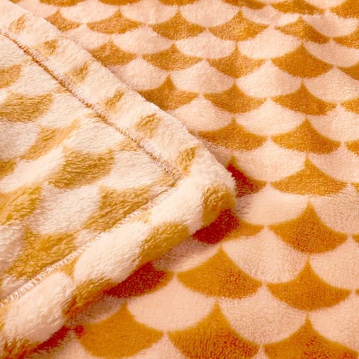 Orange Scallop Halloween Baby Blanket - Cloud Island™ 2 Orange Scallop Halloween Baby Blanket - Cloud Island™ - Image 2