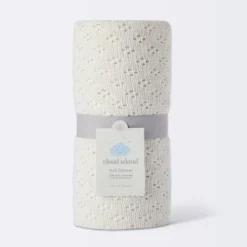 Seed Stitch Pointelle Baby Blanket - Cream - Cloud Island™ -Little Kingdom Nursery GUEST da5df995 ab8b 45b5 8101 3afcf6a48e1a