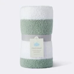 Chenille Stripe Baby Blanket - Green And White Stripe - Cloud Island™ 5 Chenille Stripe Baby Blanket - Green And White Stripe - Cloud Island™ -Little Kingdom Nursery GUEST f1d770bd 8395 4c5f 908f 0abf2d889710