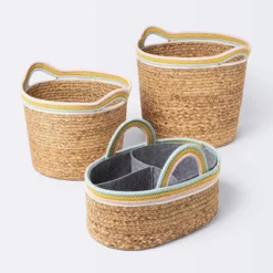 Natural Woven Round Storage Bin With Coiled Rope Handle - Cloud Island™ M 5 Natural Woven Round Storage Bin With Coiled Rope Handle - Cloud Island™ M -Little Kingdom Nursery GUEST f2c0b681 df2b 4431 8e48 9cfc420789b9 1