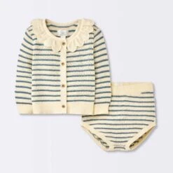 Baby Girls' 2pc Striped Peter Pan Collared Sweater Set - Cloud Island™ Blue 7 Baby Girls' 2pc Striped Peter Pan Collared Sweater Set - Cloud Island™ Blue -Little Kingdom Nursery GUEST f31252cd 7672 45de ac91 e0463ad826c4